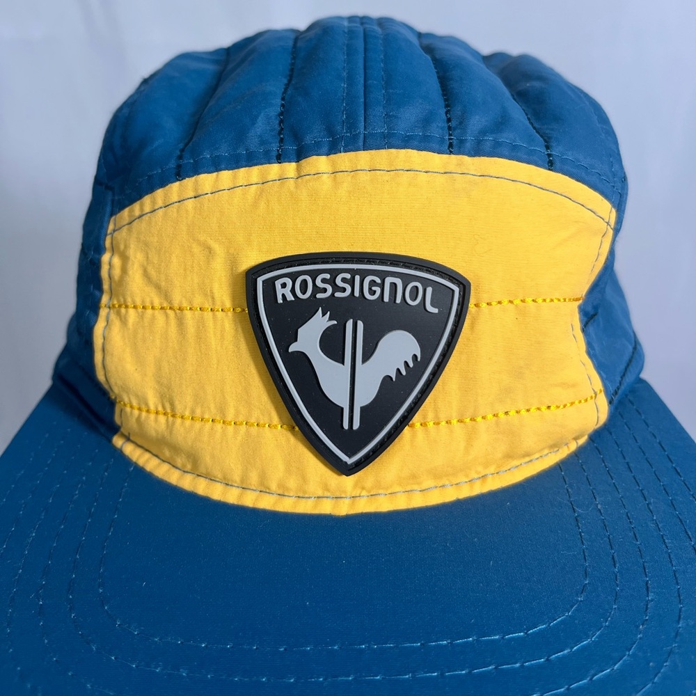 Rossignol Ski Blue & Yellow Ball Cap Front Logo Adult One Size